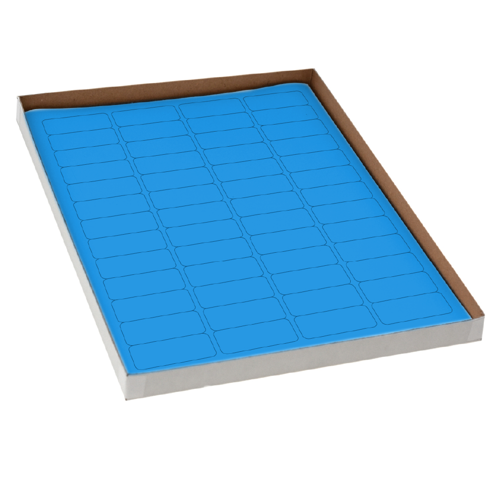Globe Scientific Label Sheets, Cryo, 43x19mm, for Cryovials, 20 Sheets, 52 Labels per Sheet, Blue 